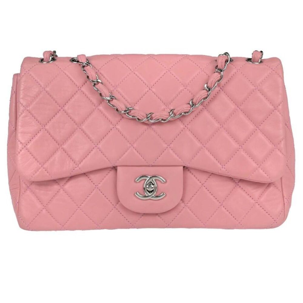 Chanel Classic Single Flap Quilted Lambskin Pink Leather Handbag